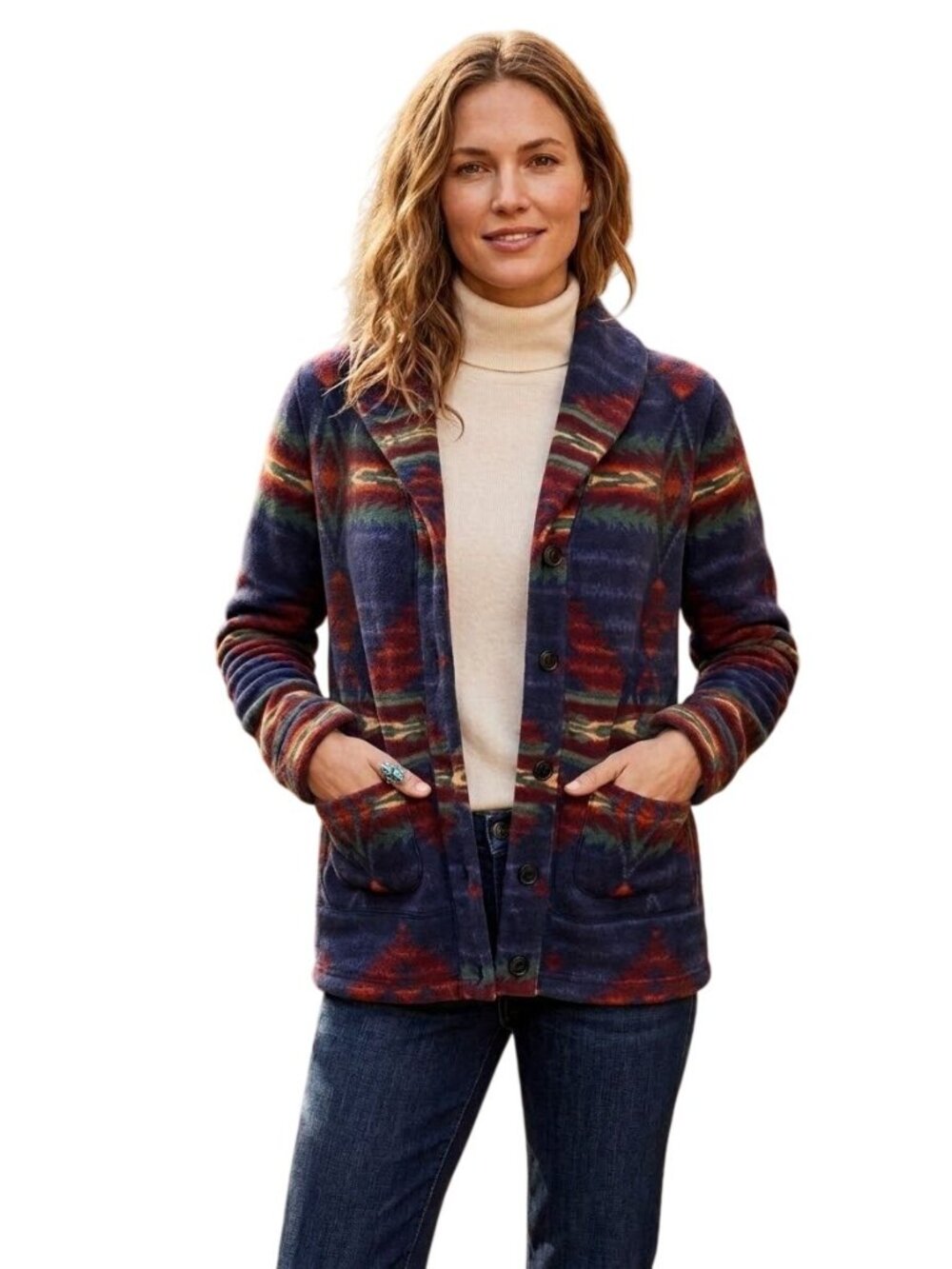Lauren Ralph Lauren Jeans Co Vintage Southwest Aztec Unstructured Blazer Size M